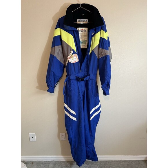 Vintage Obermeyer Ski Suit Men’s Size L Blue Y2K - Picture 1 of 10